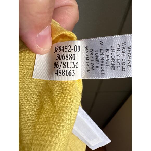 Vintage Women's Y2K Banana Republic Cotton Butter Yellow Midi Sundress size 4 - Picture 5 of 5